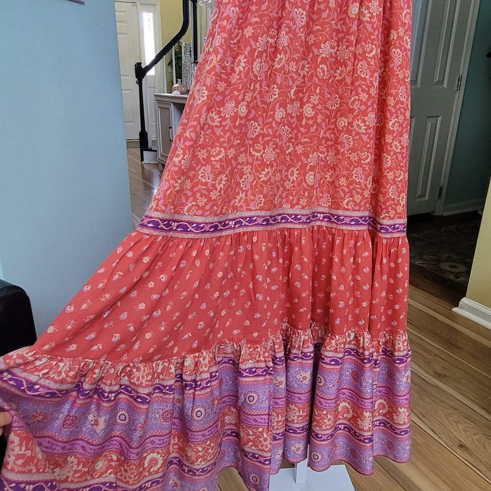 SPELL Sunshine Bandit Gown in Cayenne Size XS - Picture 11 of 16